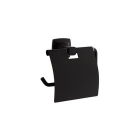Vitra A4412336 Base 400 Kapaklı Mat Siyah Tuvalet Kağıtlığı