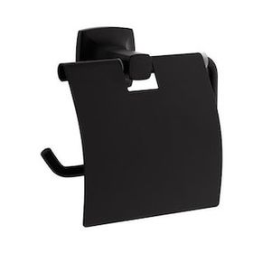 Vitra A4412336 Base 400 Kapaklı Mat Siyah Tuvalet Kağıtlığı