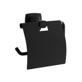 Vitra A4412336 Base 400 Kapaklı Mat Siyah Tuvalet Kağıtlığı