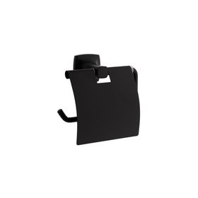 Vitra A4412336 Base 400 Kapaklı Mat Siyah Tuvalet Kağıtlığı
