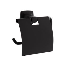 Vitra A4412336 Base 400 Kapaklı Mat Siyah Tuvalet Kağıtlığı