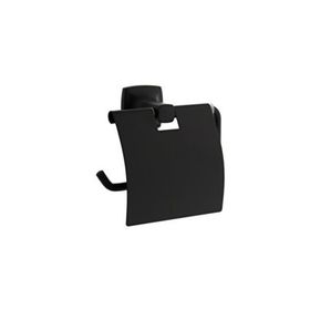 Vitra A4412336 Base 400 Kapaklı Mat Siyah Tuvalet Kağıtlığı