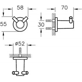 VitrA A44391 İlia Krom Kaplama İkili Askılık