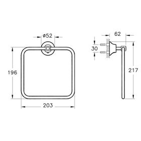 Vitra A44420 Juno Classic 20 cm Paslanmaz Halka Havluluk