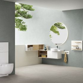 VitrA A4479857 Voyage Temperli Cam Gövde İkili Beyaz Krom Askılık
