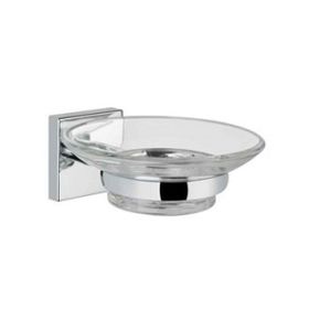 VitrA A44992 Q Line Şeffaf Cam Kap Sabunluk
