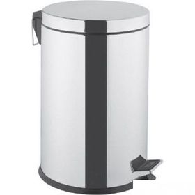 VitrA Arkitekta A44017 Krom 20 lt Yavaş Kapanır Kapaklı Çöp Kovası
