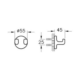 VitrA Artema Marin A44947 Ikili Banyo Askılık
