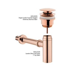 Vitra Bakır Origin Lavabo Sifonu ve Süzgeç Seti
