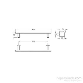 VitrA Dıagon A44432 Uzun Havluluk