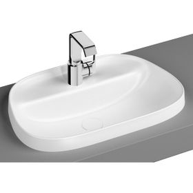 Vitra Frame 5696B401-0041 Armatür Bantlı 57 cm Mat Beyaz Tezgah Üstü TV Lavabo