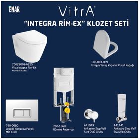 Vitra Integra Rim-Ex Asma Klozet ve Soft Kapak Seti