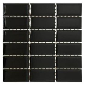 VitrA K52359380001VTE0 5x10 Metro Tiles Mozaik Siyah Parlak Mozaik Duvar Karosu