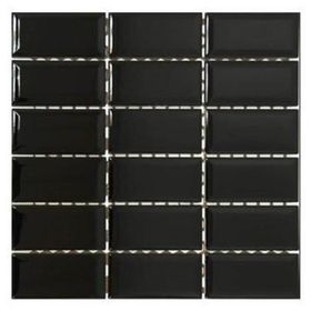VitrA K52359380001VTE0 5x10 Metro Tiles Mozaik Siyah Parlak Mozaik Duvar Karosu