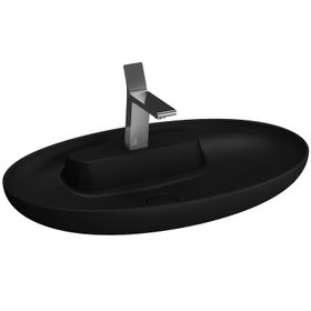 VitrA Memoria 75 cm Oval Mat Siyah Lavabo