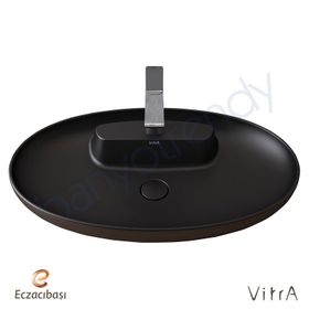 VitrA Memoria 75 cm Oval Mat Siyah Lavabo