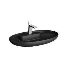 VitrA Memoria 75 cm Oval Mat Siyah Lavabo