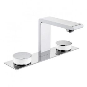 Vitra Memoria A4231557 Lavabo Bataryası, 3 Delikli Lavabolar İçin, Krom - Beyaz