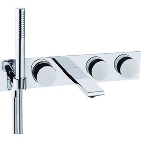 VitrA Memoria A4231758 Ankastre Banyo Bataryası, Krom-Siyah
