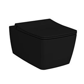 Vitra Metropole 7672B083-0559 56 cm Mat Siyah Rim-ex Asma Klozet