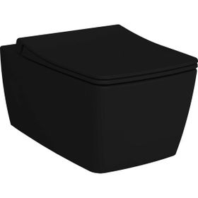 VitrA Metropole 7672b483-0559 Rim-ex Asma Klozet, Vitra Clean, 56 Cm, Mat Siyah