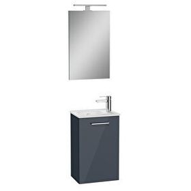 VitrA Mia 40 cm Parlak Antrasit Banyo Dolabı Seti