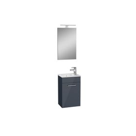 Vitra Mia 40 cm Parlak Antrasit Kapaklı Banyo Dolabı Seti