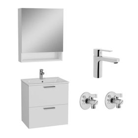 Vitra Mia 60 cm Beyaz Banyo Dolabı Takımı