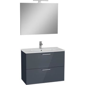 Vitra Mia 80 cm Antrasit Banyo Dolabı Seti