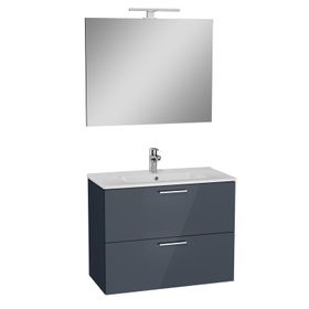 Vitra Mia 80 cm Antrasit Banyo Dolabı Seti