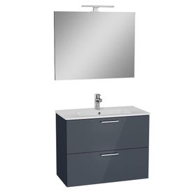 Vitra Mia 80 cm Antrasit Banyo Dolabı Seti