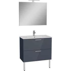 VitrA Mia 80 cm Antrasit Çekmeceli Banyo Dolabı Seti