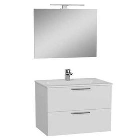 VitrA Mia 80 cm Parlak Beyaz Çekmeceli Banyo Dolabı Seti