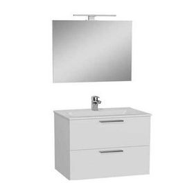 VitrA Mia 80 cm Parlak Beyaz Çekmeceli Banyo Dolabı Seti