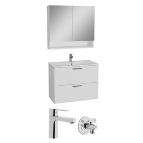 Vitra Mia Beyaz 80 cm Banyo Dolabı Seti