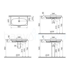 Vitra Nest 80 cm Lavabo