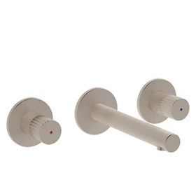 VitrA Origin A4258234 Ankastre Lavabo Bataryası 3 Rozetli Sıva Üstü Fırçalı Nikel