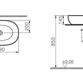 VitrA Outline 5995B420-0016 60 cm Mat Bej Oval Çanak Lavabo
