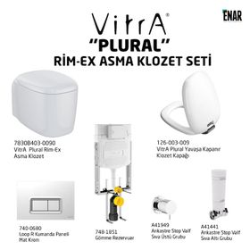 Vitra Plural Rim-Ex Asma Klozet ve Soft Kapak Seti