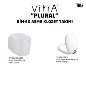 Vitra Plural Rim-Ex Asma Klozet ve Soft Kapak Seti