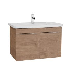 Vitra Quadrum 80 cm Altın Meşe Banyo Dolabı Set