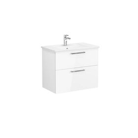Vitra Root 66306 Parlak Beyaz 80 cm İki Çekmeceli Lavabo Dolabı