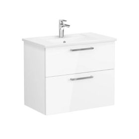 Vitra Root 66306 Parlak Beyaz 80 cm İki Çekmeceli Lavabo Dolabı