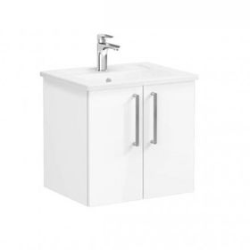 Vitra Root 66354 Parlak Beyaz 60 cm Kapaklı Lavabo Dolabı