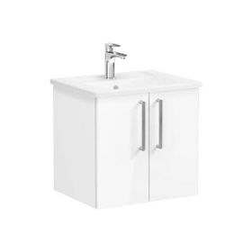 Vitra Root 66354 Parlak Beyaz 60 cm Kapaklı Lavabo Dolabı