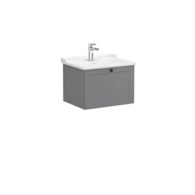 Vitra Root Classic 60 cm Gri Çekmeceli Banyo Dolabı Alt Modül Lavabo