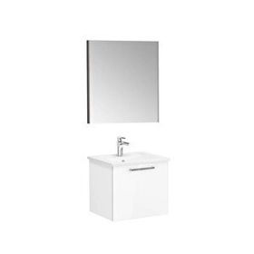 VitrA Root Flat 60 cm Beyaz Çekmeceli Aynalı Banyo Dolabı Takımı