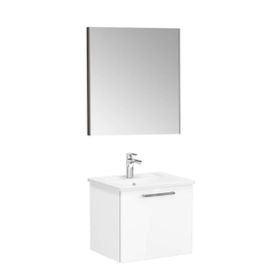 VitrA Root Flat 60 cm Beyaz Çekmeceli Aynalı Banyo Dolabı Takımı