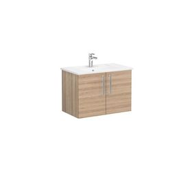 Vitra Root Flat 66386 Doğal Meşe 80 cm Kapaklı Lavabo Dolabı