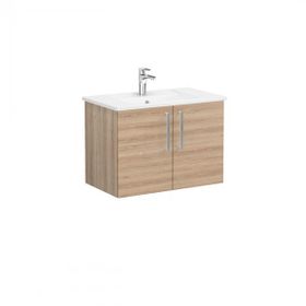 Vitra Root Flat 66386 Doğal Meşe 80 cm Kapaklı Lavabo Dolabı